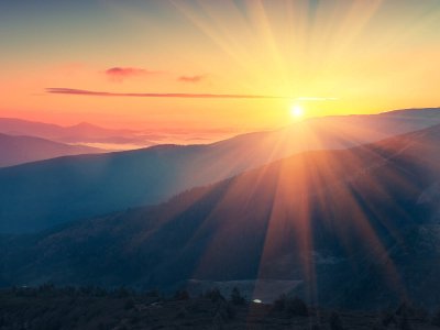 sunrise over mountain